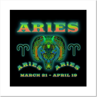 Aries 9a Black Posters and Art